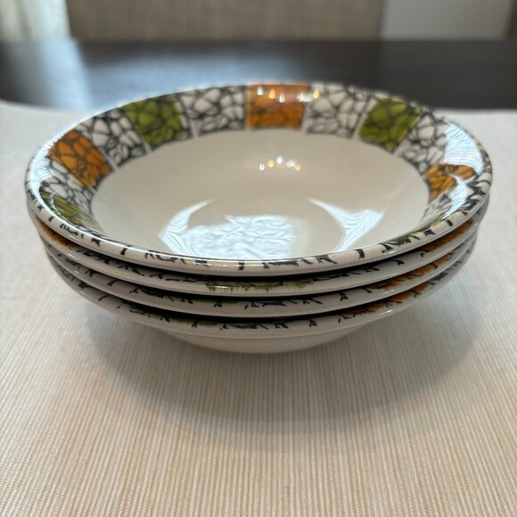 Kathie Winkle Broadhurst Ironstone set of 4 bowls - Picture 3 of 4